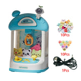 Maxbell Kids Claw Machine Lovely Electronic Small Toys for Party Birthday Gifts Green 10 Dolls