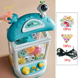 Maxbell Kids Claw Machine Lovely Electronic Small Toys for Party Birthday Gifts Green 10 Dolls