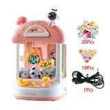 Maxbell Kids Claw Machine Lovely Electronic Small Toys for Party Birthday Gifts Pink 20 Dolls