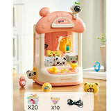 Maxbell Kids Claw Machine Lovely Electronic Small Toys for Party Birthday Gifts Pink 20 Dolls