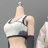 Maxbell 1/6 Scale Women Figure Vest Accessories for 12in Doll Model Soldiers Figures White