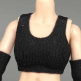 Maxbell 1/6 Scale Women Figure Vest Accessories for 12in Doll Model Soldiers Figures Black