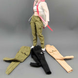 Maxbell Fashion 1/6 Pants Miniature Clothing for 12in Women Action Figures Accessory Black