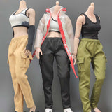 Maxbell Fashion 1/6 Pants Miniature Clothing for 12in Women Action Figures Accessory Black