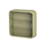 Maxbell Clear Acrylic Display Case Dustproof for Figurines Collectibles Shot Glasses Green