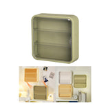 Maxbell Clear Acrylic Display Case Dustproof for Figurines Collectibles Shot Glasses Green