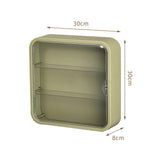 Maxbell Clear Acrylic Display Case Dustproof for Figurines Collectibles Shot Glasses Green