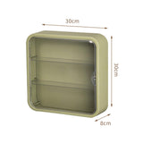 Maxbell Clear Acrylic Display Case Dustproof for Figurines Collectibles Shot Glasses Green