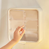 Maxbell Clear Acrylic Display Case Dustproof for Figurines Collectibles Shot Glasses White