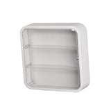 Maxbell Clear Acrylic Display Case Dustproof for Figurines Collectibles Shot Glasses White
