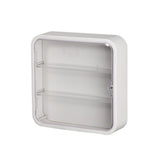 Maxbell Clear Acrylic Display Case Dustproof for Figurines Collectibles Shot Glasses White