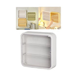 Maxbell Clear Acrylic Display Case Dustproof for Figurines Collectibles Shot Glasses White
