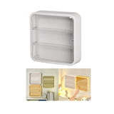 Maxbell Clear Acrylic Display Case Dustproof for Figurines Collectibles Shot Glasses White