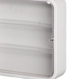 Maxbell Clear Acrylic Display Case Dustproof for Figurines Collectibles Shot Glasses White