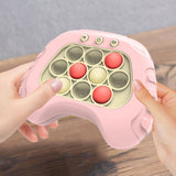 Maxbell Memory Game Machine Light up Quickly Push Game Machine for Kids Party Favors Pink Battery