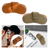 Maxbell Soft Glasses Case Durable Lightweight PU Leather for Women Men Camping Brown