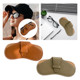 Maxbell Soft Glasses Case Durable Lightweight PU Leather for Women Men Camping Brown