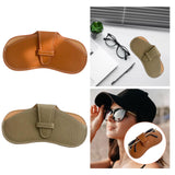 Maxbell Soft Glasses Case Durable Lightweight PU Leather for Women Men Camping Brown