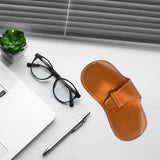 Maxbell Soft Glasses Case Durable Lightweight PU Leather for Women Men Camping Brown