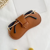 Maxbell Soft Glasses Case Durable Lightweight PU Leather for Women Men Camping Brown
