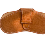 Maxbell Soft Glasses Case Durable Lightweight PU Leather for Women Men Camping Brown
