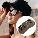 Maxbell Soft Glasses Case Durable Lightweight PU Leather for Women Men Camping Gray