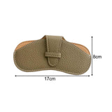 Maxbell Soft Glasses Case Durable Lightweight PU Leather for Women Men Camping Gray