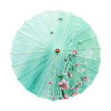 Maxbell Silk Cloth Women Umbrella Rainproof 32" for Costumes Cosplay Village Scenery Style C