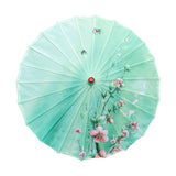 Maxbell Silk Cloth Women Umbrella Rainproof 32" for Costumes Cosplay Village Scenery Style C