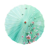 Maxbell Silk Cloth Women Umbrella Rainproof 32" for Costumes Cosplay Village Scenery Style C