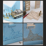 Maxbell 1/35 Architecture Wooden Layout Diorama Sand Table House Floor Base