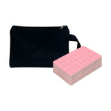 Maxbell Travel Mini Mahjong Board Game, 144 Tiles Mahjong for Outdoor Gathering Home Pink