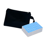 Maxbell Travel Mini Mahjong Board Game, 144 Tiles Mahjong for Outdoor Gathering Home Blue