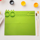 Maxbell Silicone Craft Mat for Watercolor Kids Painting, Art Jewelry Necklace Making green