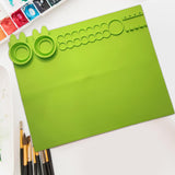 Maxbell Silicone Craft Mat for Watercolor Kids Painting, Art Jewelry Necklace Making green