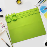 Maxbell Silicone Craft Mat for Watercolor Kids Painting, Art Jewelry Necklace Making green