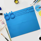 Maxbell Silicone Craft Mat for Watercolor Kids Painting, Art Jewelry Necklace Making blue