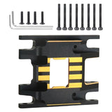 Maxbell Transmission Skid Plate Mount replacements for 1/18 RC Crawler Car Parts Part Style B Black Gold