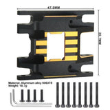 Maxbell Transmission Skid Plate Mount replacements for 1/18 RC Crawler Car Parts Part Style B Black Gold