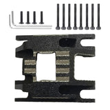 Maxbell Transmission Skid Plate Mount replacements for 1/18 RC Crawler Car Parts Part Style C Black Sliver