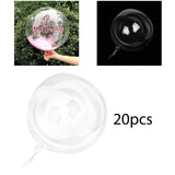 Maxbell 20Pcs Fillable Helium Transparent Balloon for Bridal Shower Backyard Wedding 11inch