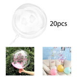 Maxbell 20Pcs Fillable Helium Transparent Balloon for Bridal Shower Backyard Wedding 11inch