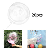 Maxbell 20Pcs Fillable Helium Transparent Balloon for Bridal Shower Backyard Wedding 11inch