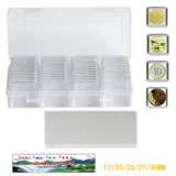 Maxbell 40 Pieces Coin Capsules 5 Sizes Coin Holder Case for Collecting Coin Display