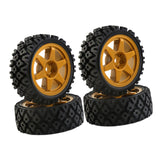 Maxbell 4x RC Truck Wheel Rubber Tire 12mm Hub for TT01 TT02 XV-01 1:10 RC Car Parts