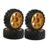 Maxbell 4x RC Truck Wheel Rubber Tire 12mm Hub for TT01 TT02 XV-01 1:10 RC Car Parts