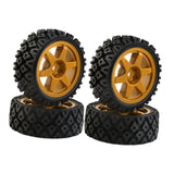 Maxbell 4x RC Truck Wheel Rubber Tire 12mm Hub for TT01 TT02 XV-01 1:10 RC Car Parts