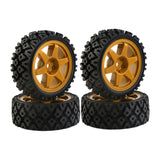 Maxbell 4x RC Truck Wheel Rubber Tire 12mm Hub for TT01 TT02 XV-01 1:10 RC Car Parts