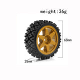 Maxbell 4x RC Truck Wheel Rubber Tire 12mm Hub for TT01 TT02 XV-01 1:10 RC Car Parts