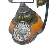 Maxbell Old Fashion Rotary Telephone Model European for Office Window Display Home Orange